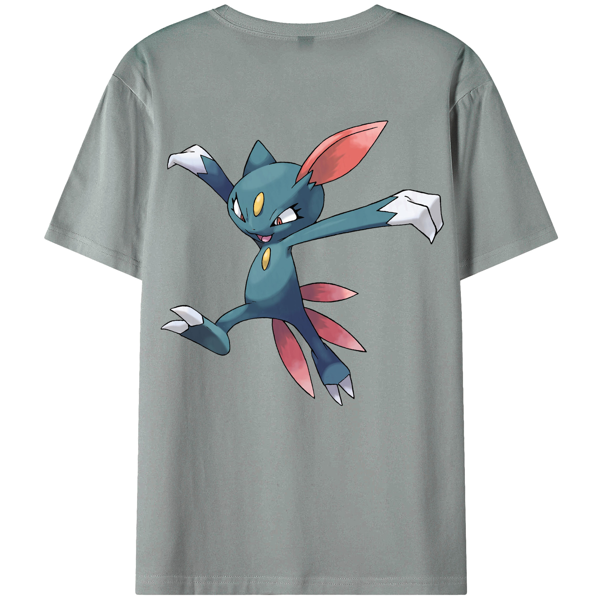 （画像用） ポケットモンスター Pokémon 綿100％ メンズ半袖Tシャツ（バックプリント） 通気性